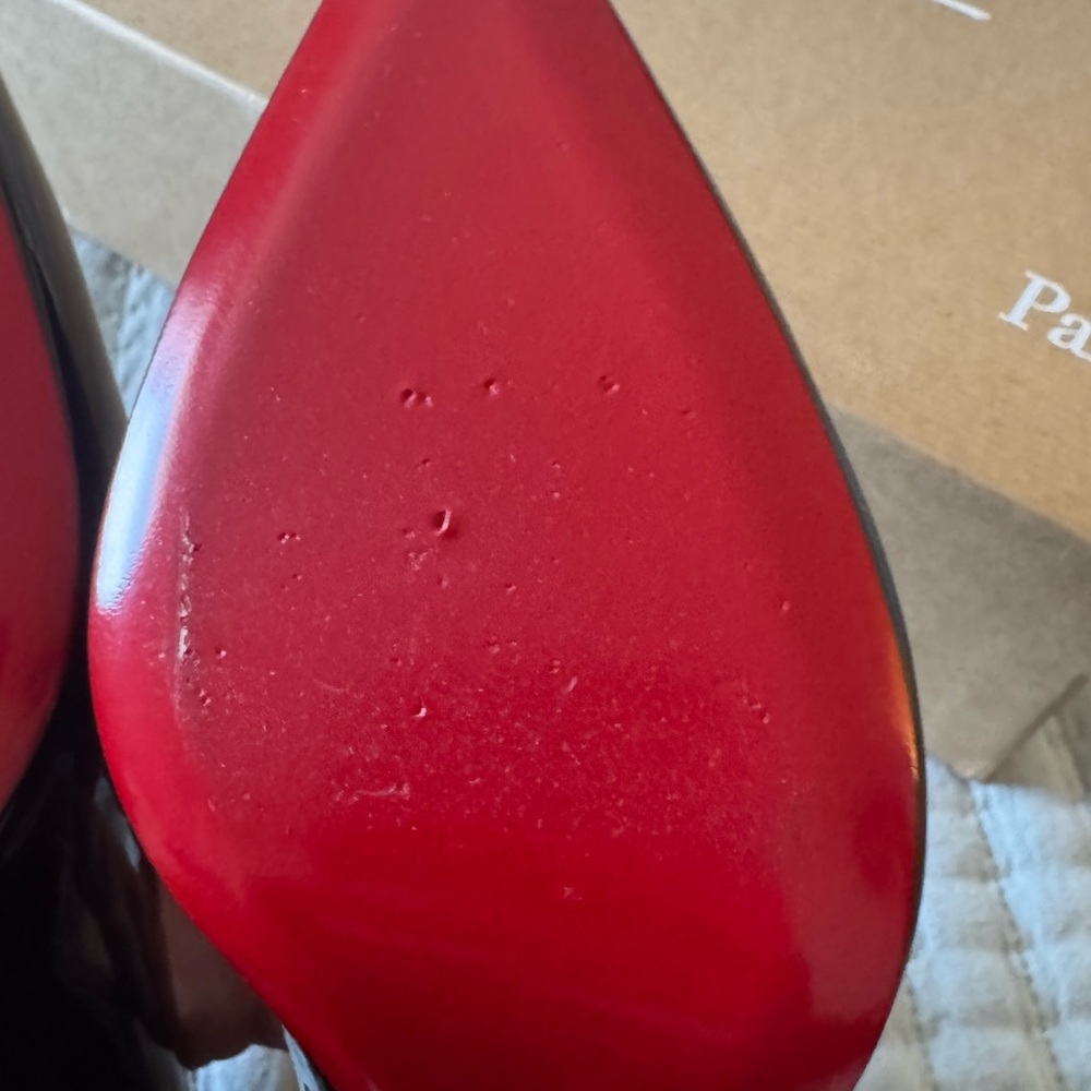 Christian Louboutin Black Patent Leather Heels - Picture 7 of 12